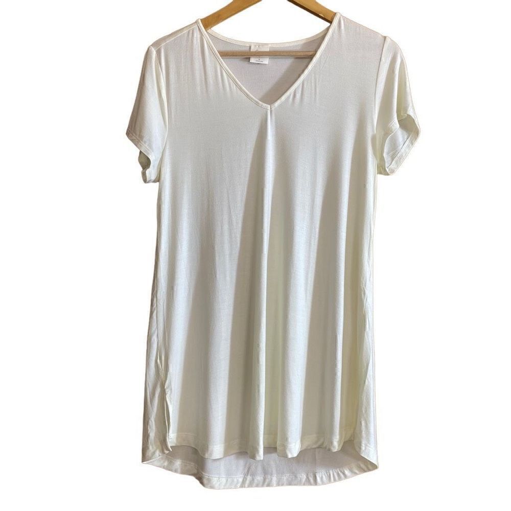 Soma cool nights short sleeve sleep shirt ivory cream small